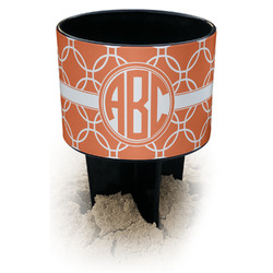 Linked Circles Black Beach Spiker Drink Holder (Personalized)