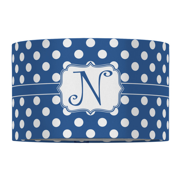 Polka Dots 12" Drum Lampshade - FRONT (Fabric)