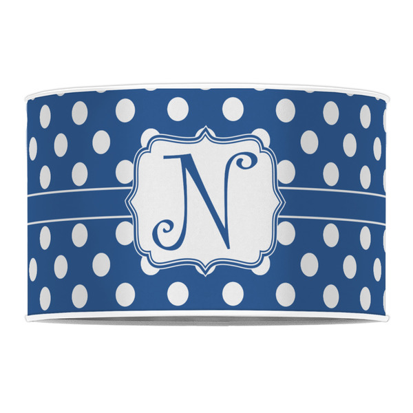 Polka Dots 12" Drum Lampshade - FRONT (Poly Film)