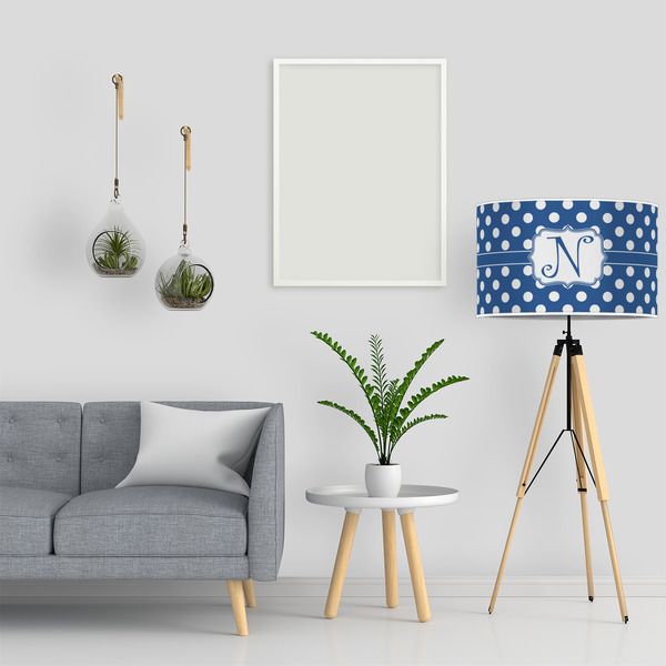 Polka Dots 12" Drum Lampshade - LIFESTYLE