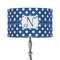 Polka Dots 12" Drum Lampshade - ON STAND (Fabric)