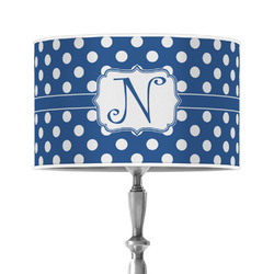 Polka Dots 12" Drum Lamp Shade - Poly-film (Personalized)