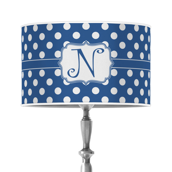 Custom Polka Dots 12" Drum Lamp Shade - Poly-film (Personalized)