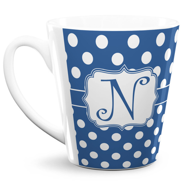 Custom Polka Dots 12 Oz Latte Mug (Personalized)