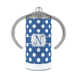 Polka Dots 12 oz Stainless Steel Sippy Cup (Personalized)