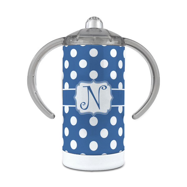 Custom Polka Dots 12 oz Stainless Steel Sippy Cup (Personalized)