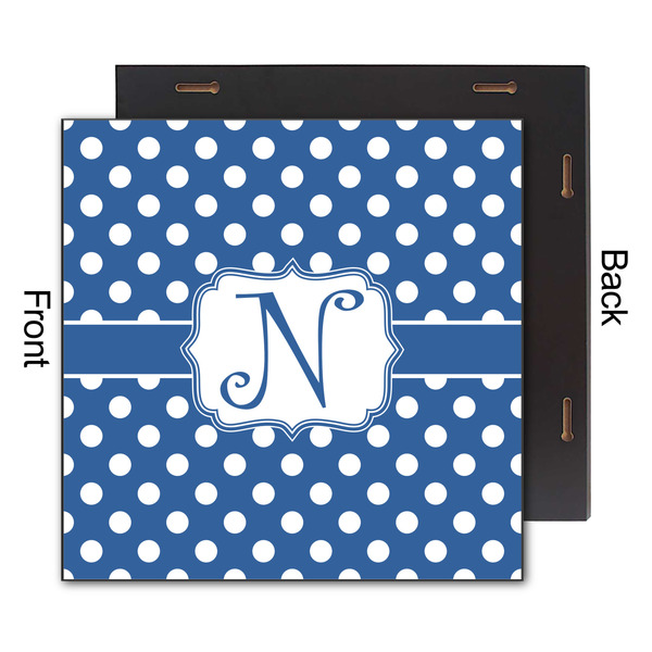 Polka Dots 12x12 Wood Print - Front & Back View
