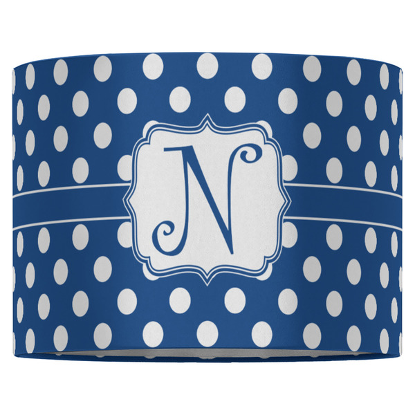 Polka Dots 16" Drum Lampshade - FRONT (Fabric)