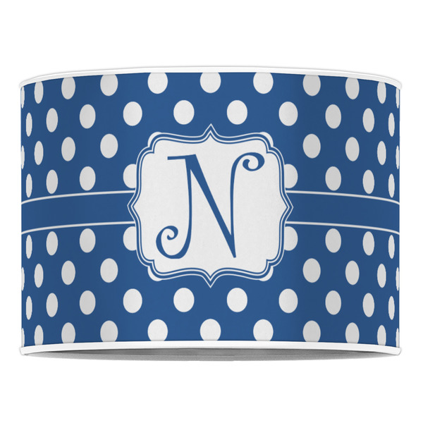 Polka Dots 16" Drum Lampshade - FRONT (Poly Film)