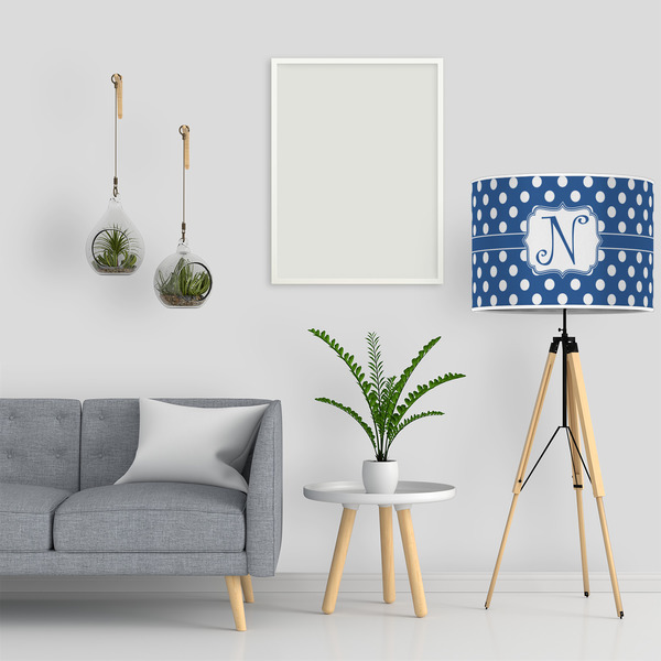 Polka Dots 16" Drum Lampshade - LIFESTYLE