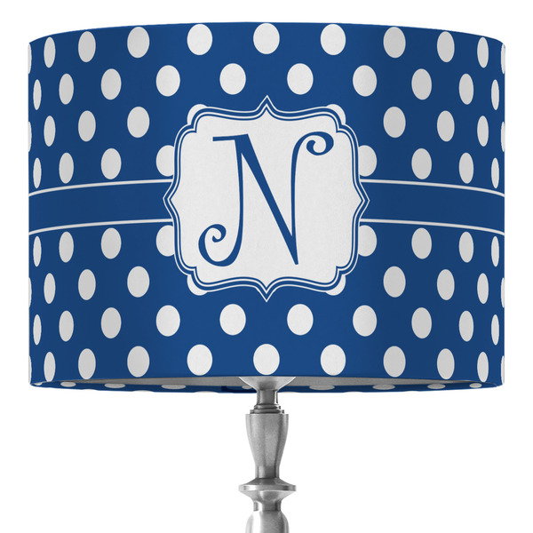 Custom Polka Dots 16" Drum Lamp Shade - Fabric (Personalized)