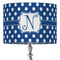 Polka Dots 16" Drum Lampshade - ON STAND (Fabric)
