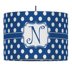 Polka Dots 16" Drum Pendant Lamp - Fabric (Personalized)