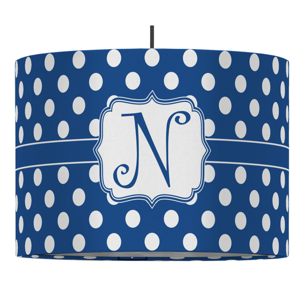 Custom Polka Dots 16" Drum Pendant Lamp - Fabric (Personalized)