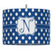 Polka Dots 16" Drum Pendant Lamp - Fabric (Personalized)