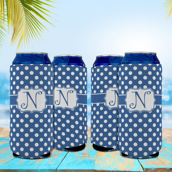 Polka Dots 16oz Can Sleeve - Set of 4 - LIFESTYLE