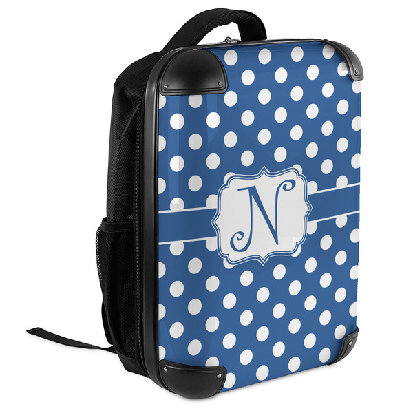 Polka Dots 18" Hard Shell Backpacks - ANGLED VIEW