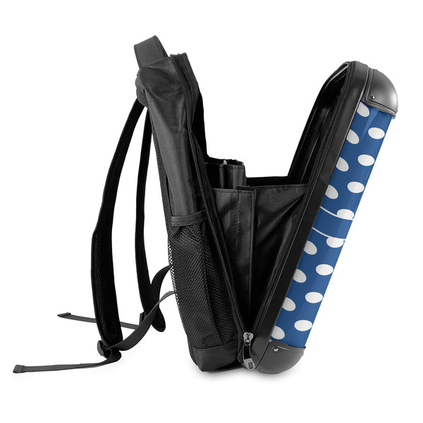 Polka Dots 18" Hard Shell Backpacks - SIDE OPEN