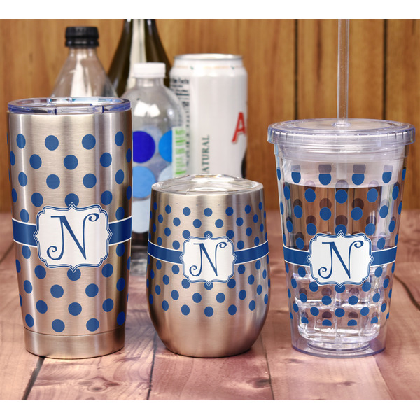 Polka Dots 20oz SS Tumbler - Full Print - In Context