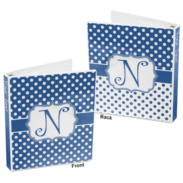 Polka Dots 3-Ring Binder Front and Back