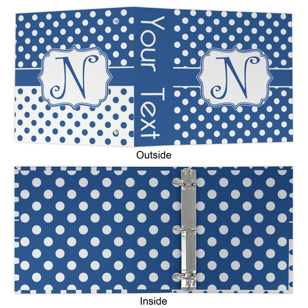 Polka Dots 3 Ring Binders - Full Wrap - 2" - APPROVAL