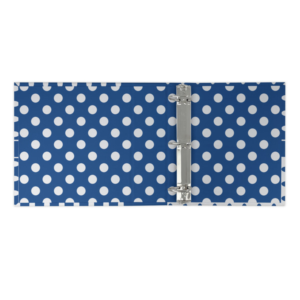 Polka Dots 3 Ring Binders - Full Wrap - 2" - OPEN INSIDE