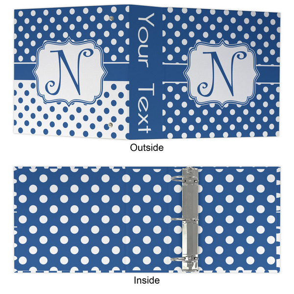 Polka Dots 3 Ring Binders - Full Wrap - 3" - APPROVAL