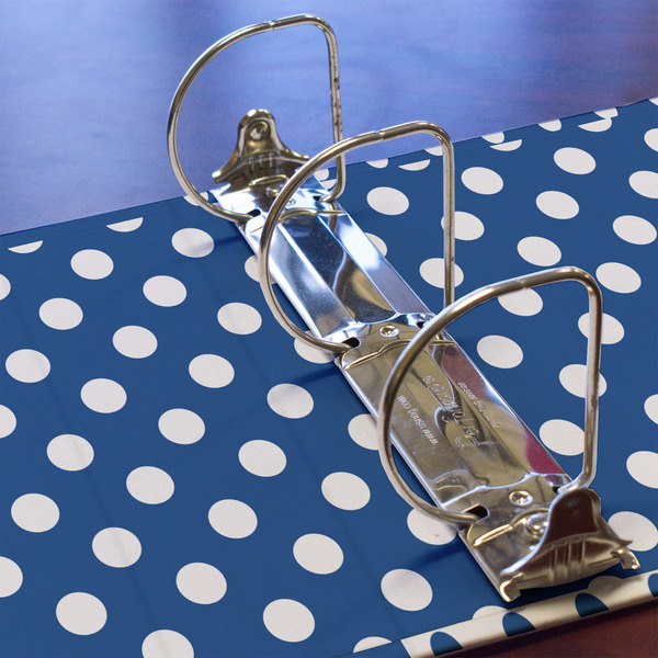 Polka Dots 3 Ring Binders - Full Wrap - 3" - DETAIL