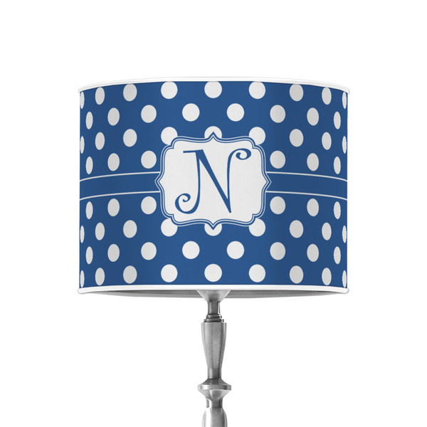 Polka Dots 8" Drum Lampshade - ON STAND (Poly Film)