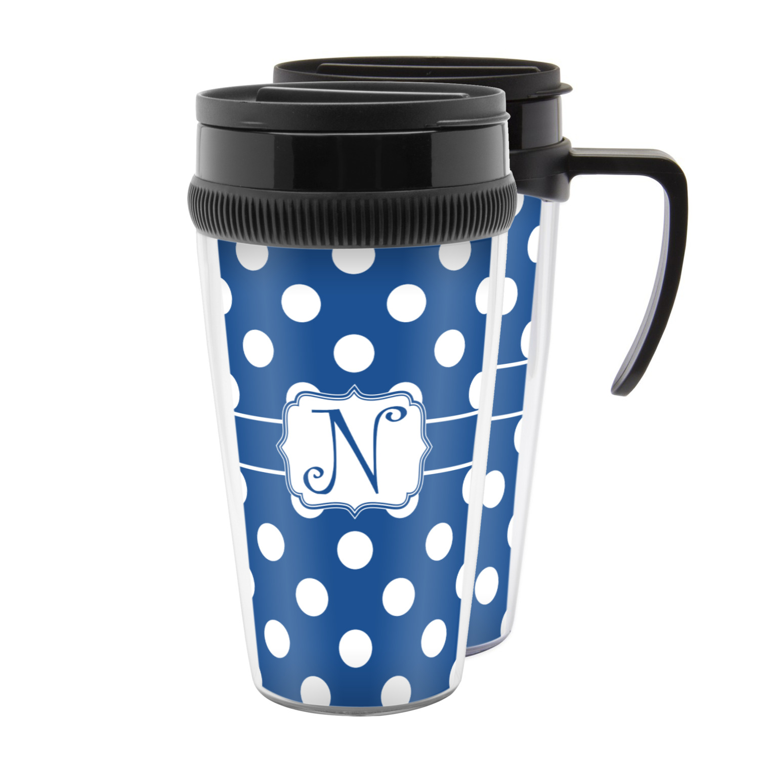 Custom Polka Dots Acrylic Travel Mug (Personalized) YouCustomizeIt