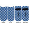 Polka Dots Adult Ankle Socks - Double Pair - Front and Back - Apvl
