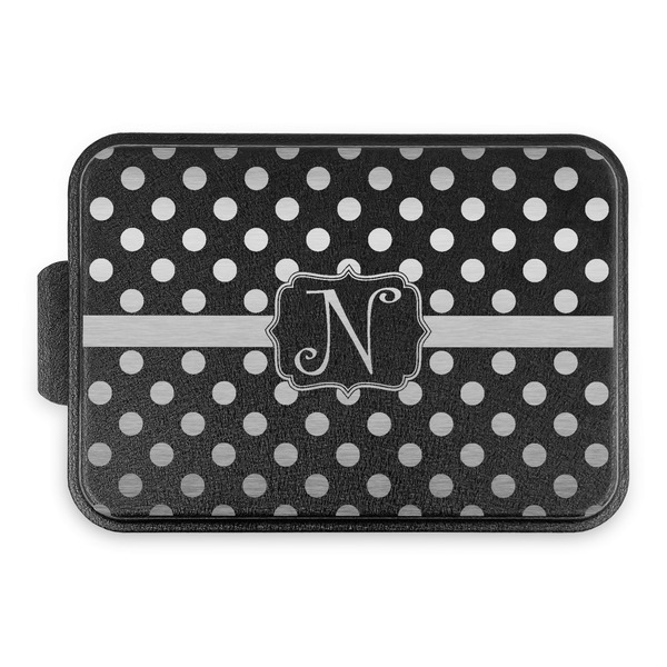 Polka Dots Aluminum Baking Pan - Black Lid - FRONT