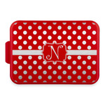 Polka Dots Aluminum Baking Pan with Red Lid (Personalized)