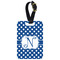 Polka Dots Metal Luggage Tag w/ Initial