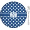 Polka Dots Glass Appetizer / Dessert Plate 8" (Personalized)