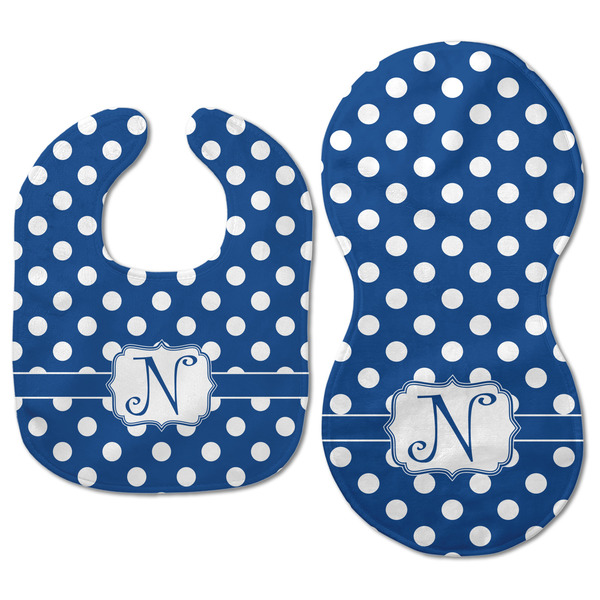 Polka Dots Baby Bib & Burp Set - Approval (new bib & burp)