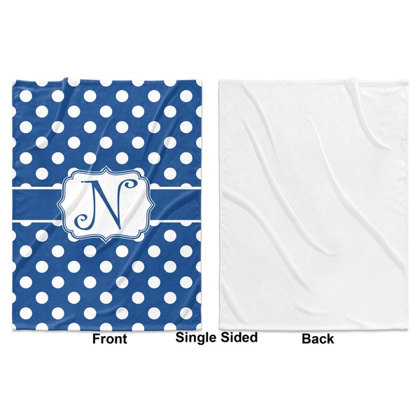 Polka Dots Baby Blanket (Single Side - Printed Front, White Back)