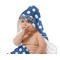 Polka Dots Baby Hooded Towel on Child