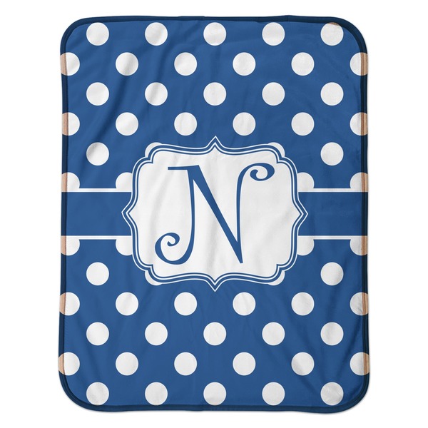 Polka Dots Baby Sherpa Blanket - Flat