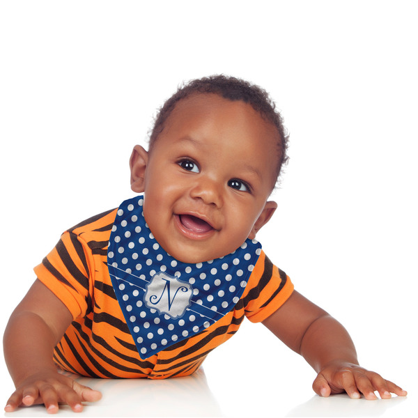 Polka Dots Bandana Bib - (Lifestyle 1 boy)