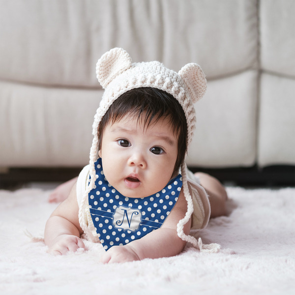 Polka Dots Bandana Bib - (Lifestyle 2 girl)