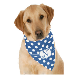 Polka Dots Dog Bandana Scarf w/ Initial