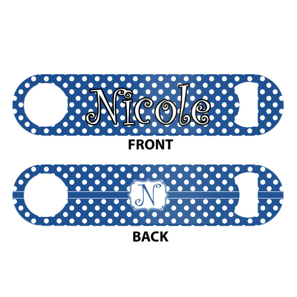 Polka Dots Bar Bottle Opener - White - Approval