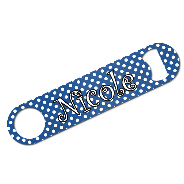 Custom Polka Dots Bar Bottle Opener w/ Initial
