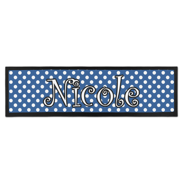 Custom Polka Dots Bar Mat - Large (Personalized)
