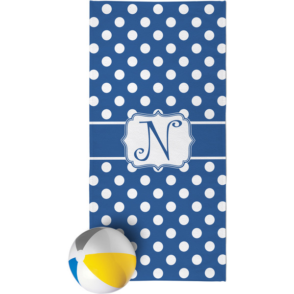 Custom Polka Dots Beach Towel (Personalized)