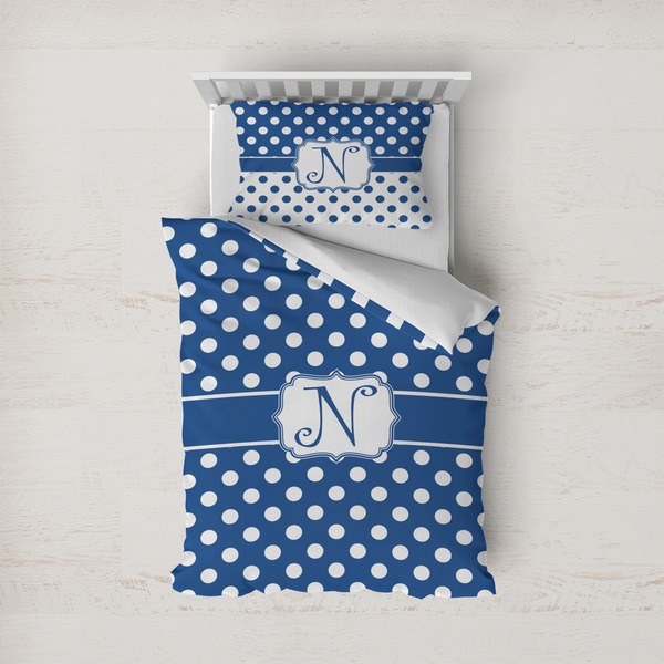 Custom Polka Dots Duvet Cover Set - Twin (Personalized)