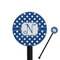 Polka Dots 5.5" Round Plastic Stir Sticks - Black - Single Sided (Personalized)