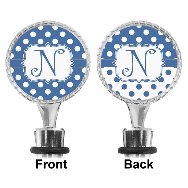 Polka Dots Bottle Stopper - Front and Back