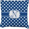 Polka Dots Faux-Linen Throw Pillow 16" (Personalized)